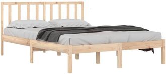 vidaXL Bed Frame without Mattress Solid Wood Pine 120x190 cm Small Double vidaXL