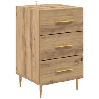 vidaXL Armario De Noche Con Caj&oacute;n Roble Artesanal 40 X 40 X 66 Cm Vidaxl