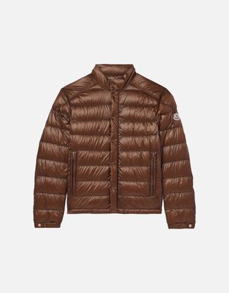 Moncler Mens Selves Jacket Brown - Size: Regular/42