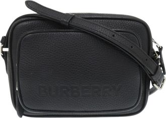 Burberry Black Leather Shoulder Bag (Pre-Owned)