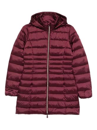 Save The Duck hooded padded jacket - women - Nylon - 2 - Red