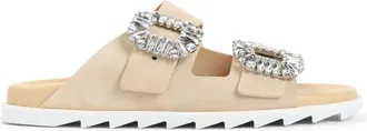 Roger Vivier Elegante Nude Sandalen voor Vrouwen - Dames - Sandalen - Beige - 39 EU - Su&egrave;de - Schoenen