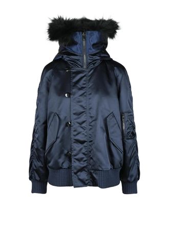 Dondup Blue Bomber Fur Hood