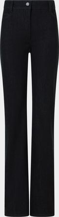 Akris Chess Denim Straight-Leg Pants