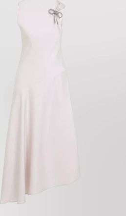 Jil Sander asymmetric draped sleeveless midi dress