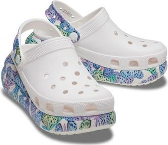 Crocs Crush Butterfly 208258-94S Clog sWhite Multi Comfort Shoes JAX1182