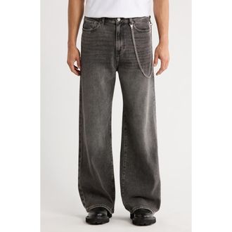 PacSun Sawyer Straight Leg Jeans in Grey at Nordstrom, Size 30