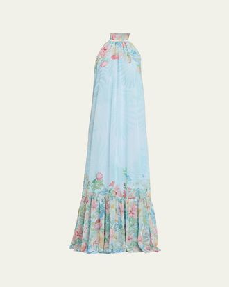 Retrof&ecirc;te Francy Floral Chiffon Halter Dress