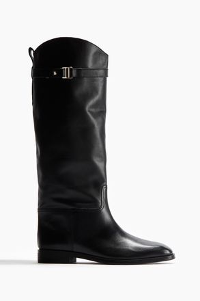 H&M Kniehohe Stiefel - Schwarz