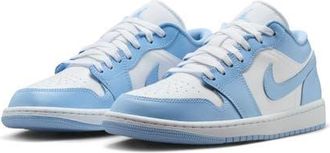 Nike Jordan Air Jordan 1 Low Sneaker in White/Aluminum at Nordstrom, Size 7.5