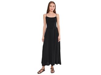 L*Space Misha Midi Womens Dress Black : XL, Rayon