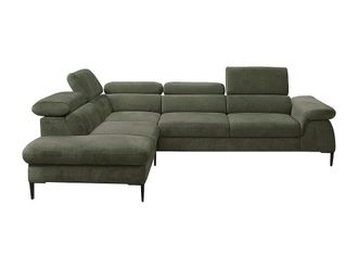 VENTE-UNIQUE.COM Sof&aacute; rinconera terciopelo verde