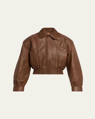 Ronny Kobo Samson Cropped Leather Jacket