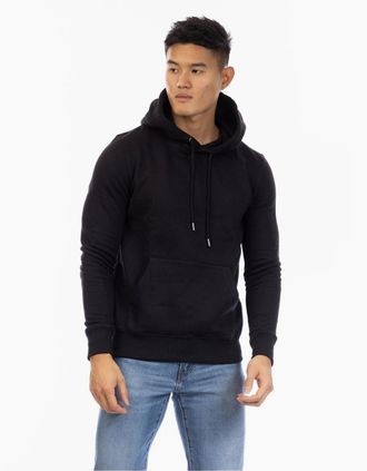 Peter Werth Mens Hooded Neck Kangaroo Pocket Sweatshirt - Black - Size: 40