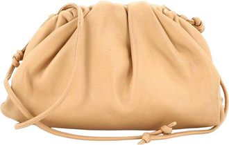Bottega Veneta Beige Leather The Pouch Mini (Authentic Pre-Loved)