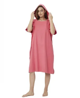OEM Poncho De Surf Para Mujeres, Poncho De Ba&ntilde;o Ultraligero Y De Secado R&aacute;pido, Tambi&eacute;n Utilizable Como Ayuda Para Cambiarse En La Playa (azul Claro)