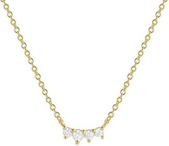 Untamed Petals Annie Crystal Necklace in Gold at Nordstrom