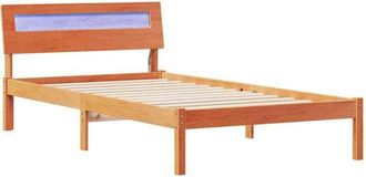 vidaXL Vidaxl - Estructura de cama con cabecera Marrón cera 100 x 200 cm