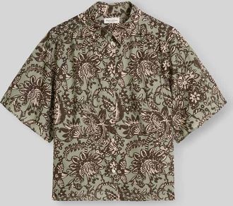 Marc O'Polo Loose Fit Bluse aus reiner Baumwolle in Hellgruen, Gr&ouml;&szlig;e 38