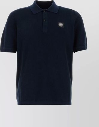 Stone Island cotton shirt with polo collar
