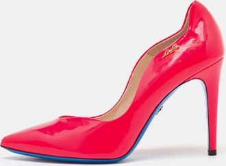 Loriblu Neon Pink Patent Leather Pointed Toe Pumps