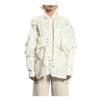 Tanaka Tanaka, Overhemden, Dames, Wit, S, Long Sleeve Shirt