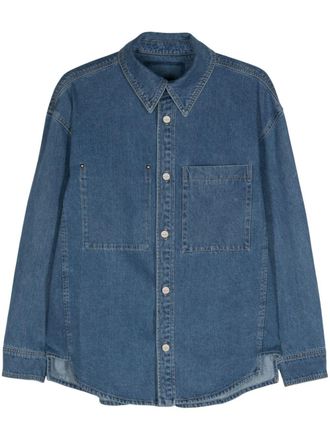 Wooyoungmi Camicia denim a fiori - Blu