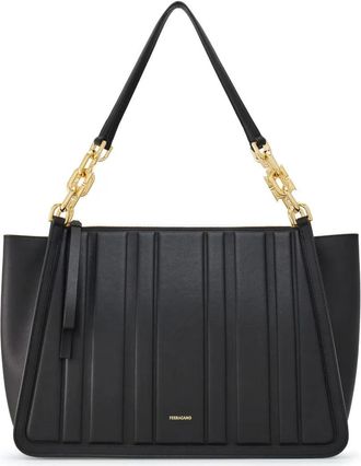 Ferragamo Ferragamo Panelled-Design Leather Tote Bag