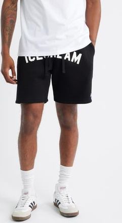 Icecream Matt Cotton French Terry Sweat Shorts in Black at Nordstrom Rack, Size Xx-Large