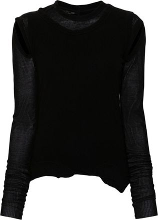 Rick Owens Cropped Banana top - women - FSC Viscose/Silk - 40 - Black