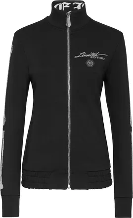 Philipp Plein Jogging Jacket Full Zip Crystal Stones Skeleton