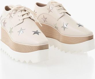 Stella McCartney Sneakers Platform ELYSE in Eco-Pelle con Tacco in Legno 9cm Stella McCartney
