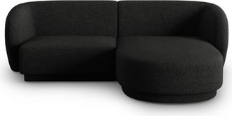 CXL by Christian Lacroix Sofá esquinero modular derecho 3 plazas tejido chenilla negro mezcla