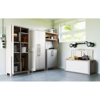 Keter Armario Para Exterior Gulliver Bajo Estantes Ajustables Resina Resistente Uv Y Lluvia (ipx3) Terraza, Jard&iacute;n T&uuml;v Cerradura 80x44x100 Wxdxh Cm - Keter