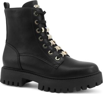 Guess Lace-up Boots - Dames - Veterlaarzen - Zwart - 40 EU - Leer - Schoenen