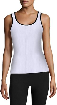 Phat Buddha Women Laguardia Tank Sleeveless Cotton Top In White