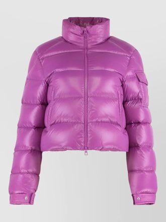 Moncler short quilted jacket high collar