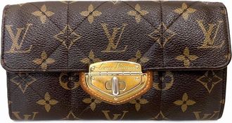 Louis Vuitton Brown Monogram Long Wallet (Tri-Fold) (Pre-Owned)