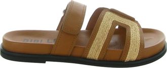 Bibi Lou Platte sandalen - Dames - Sandalen - Bruin - 36 EU - Leer - Schoenen