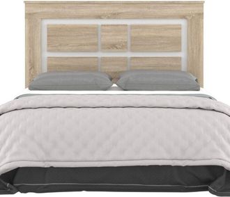 Home Heavenly Home Heavenly - Cabecero cama 160 cm DORA. Cabecero de madera y detalles blanco, apto para camas 135, 150 y 160 cm. Color: Roble Sonoma-Blanco