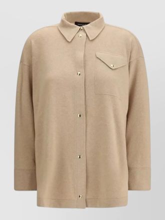 Fabiana Filippi knitwear shirt long sleeves collared neck pocket