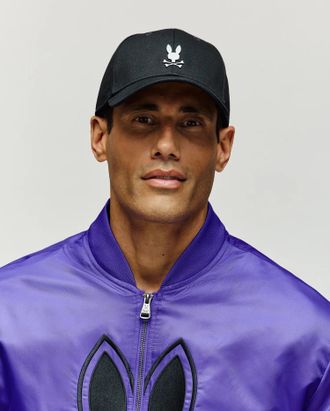 Psycho Bunny Mens Rhett Baseball Cap 001 BLACK / O/S
