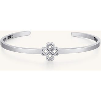 Mantra Kindred Cuff - A True Friendship Is A Journey Without An End in Silver at Nordstrom