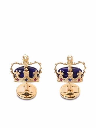 Dolce & Gabbana 18K gold Royal lapis lazuli, ruby and sapphire cufflinks - men - 18kt Yellow Gold - One Size