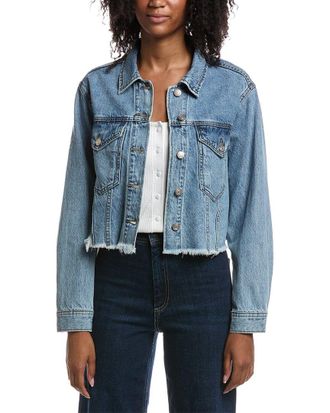 Current Elliott Current/Elliott Drop Shoulder Cropped Denim Jacket