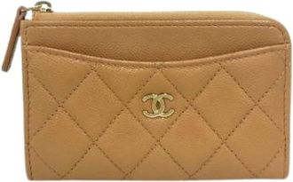 Chanel Pre-owned Portemonnee - Dames - Vintage Accessoires - Beige - ONE Size - Leer - Vintage