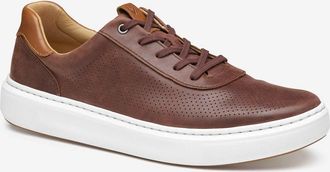 Johnston & Murphy Anders Perfed U-Throat Dark Brown Casual Shoes HAWK235