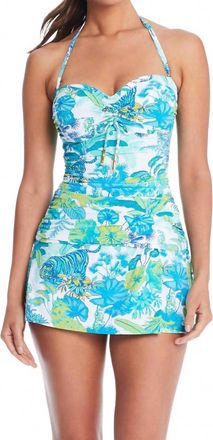 Bleu Rod Beattie Womens Whats New Pussycat Draped Bandini Top In Multi