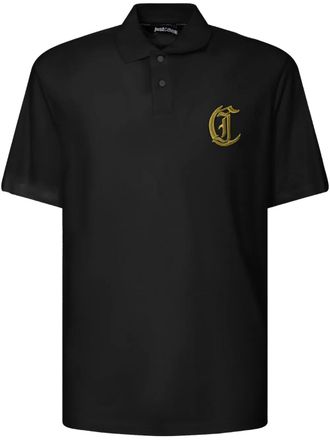 Just Cavalli logo-embroidered polo shirt - men - Fabric - M - Black