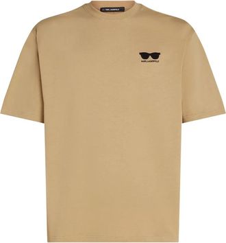 Karl Lagerfeld organic cotton t-shirt - men - Organic Cotton - S - Brown